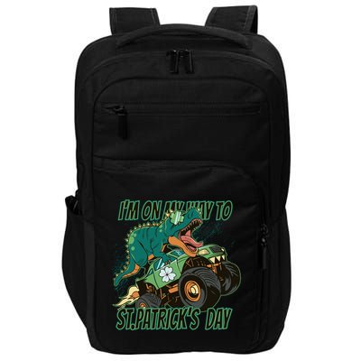 Im On My Way To St Patricks Day Dinosaur Impact Tech Backpack