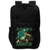 Im On My Way To St Patricks Day Dinosaur Impact Tech Backpack