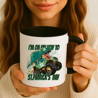 Im On My Way To St Patricks Day Dinosaur Mug