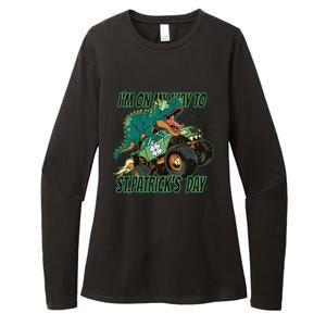 Im On My Way To St Patricks Day Dinosaur Womens CVC Long Sleeve Shirt