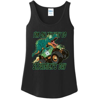 Im On My Way To St Patricks Day Dinosaur Ladies Essential Tank