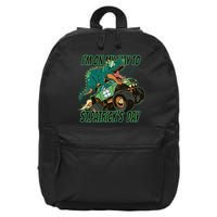 Im On My Way To St Patricks Day Dinosaur 16 in Basic Backpack