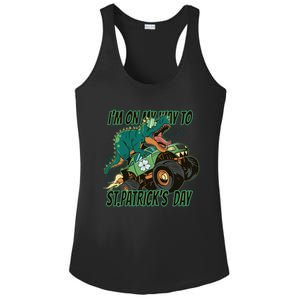 Im On My Way To St Patricks Day Dinosaur Ladies PosiCharge Competitor Racerback Tank