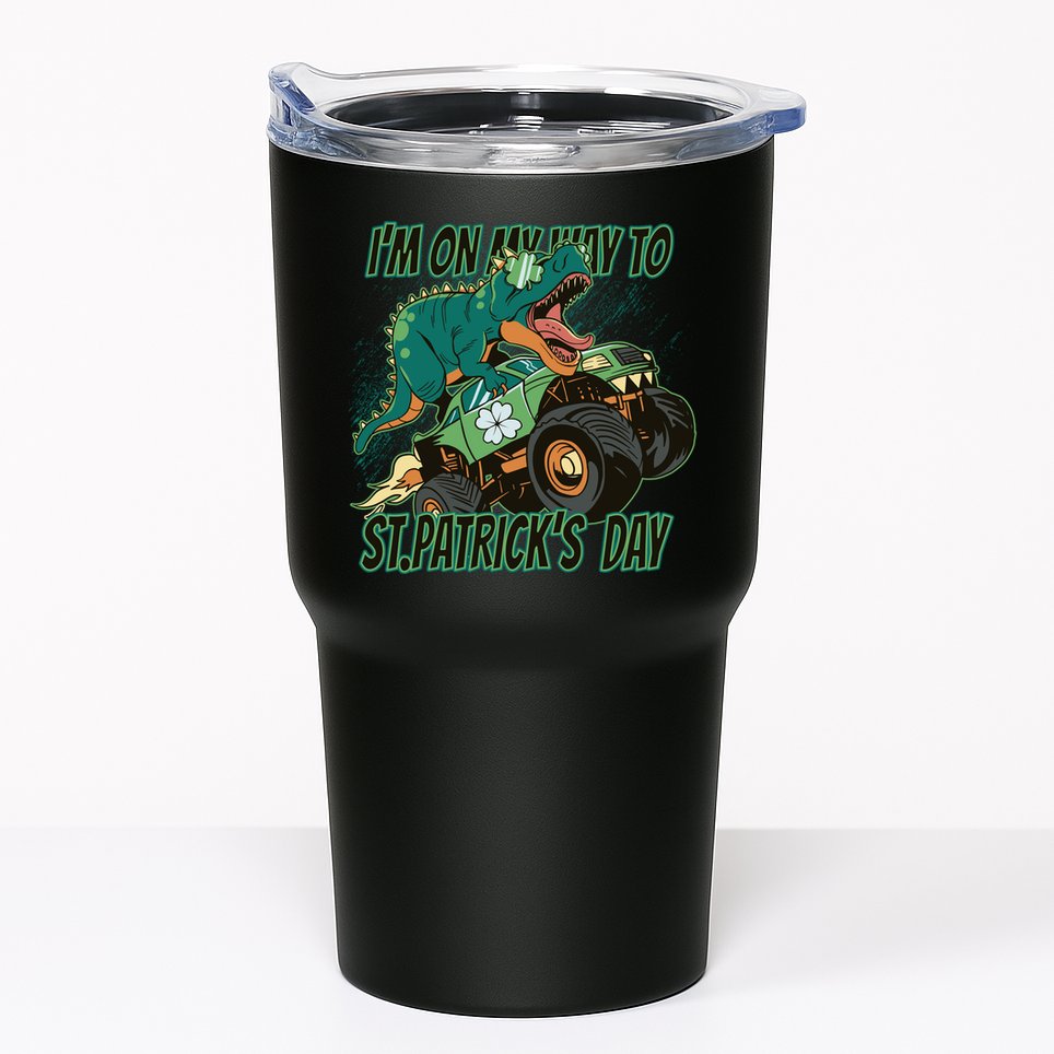Im On My Way To St Patricks Day Dinosaur Tumbler