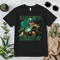 Im On My Way To St Patricks Day Dinosaur Premium T-Shirt