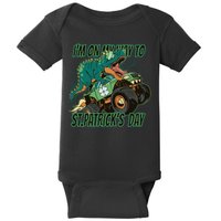 Im On My Way To St Patricks Day Dinosaur Baby Bodysuit