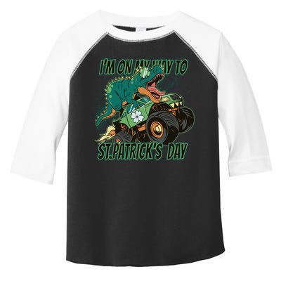 Im On My Way To St Patricks Day Dinosaur Toddler Fine Jersey T-Shirt