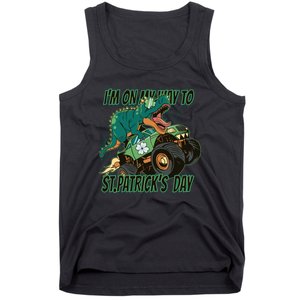 Im On My Way To St Patricks Day Dinosaur Tank Top