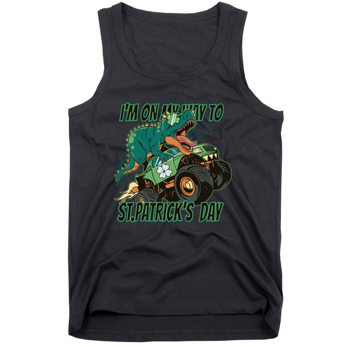 Im On My Way To St Patricks Day Dinosaur Tank Top