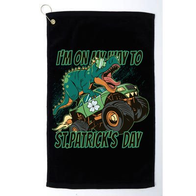 Im On My Way To St Patricks Day Dinosaur Golf Towel