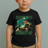 Im On My Way To St Patricks Day Dinosaur Toddler T-Shirt