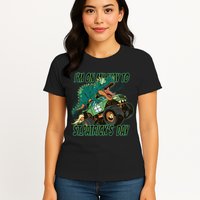 Im On My Way To St Patricks Day Dinosaur Womens T-Shirt