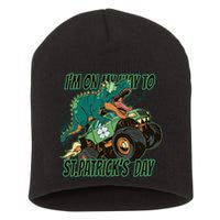 Im On My Way To St Patricks Day Dinosaur Short Acrylic Beanie