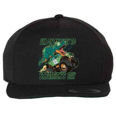 Im On My Way To St Patricks Day Dinosaur Wool Snapback Cap