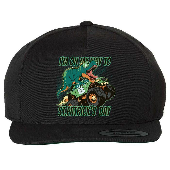 Im On My Way To St Patricks Day Dinosaur Wool Snapback Cap