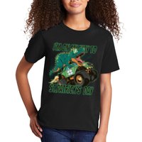 Im On My Way To St Patricks Day Dinosaur Kids T-Shirt