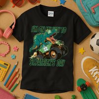 Im On My Way To St Patricks Day Dinosaur Kids T-Shirt