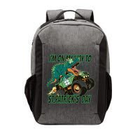 Im On My Way To St Patricks Day Dinosaur Vector Backpack