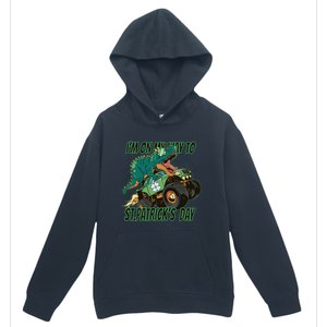 Im On My Way To St Patricks Day Dinosaur Urban Pullover Hoodie