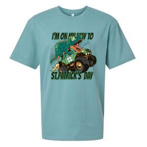 Im On My Way To St Patricks Day Dinosaur Sueded Cloud Jersey T-Shirt