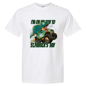 Im On My Way To St Patricks Day Dinosaur Garment-Dyed Heavyweight T-Shirt