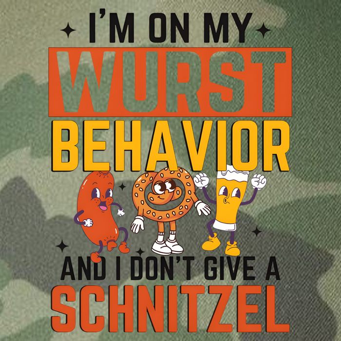 IM On My Wurst Behavior I DonT Give A Schnitzel Funny Oktoberfest Legacy Tie Dye Trucker Hat