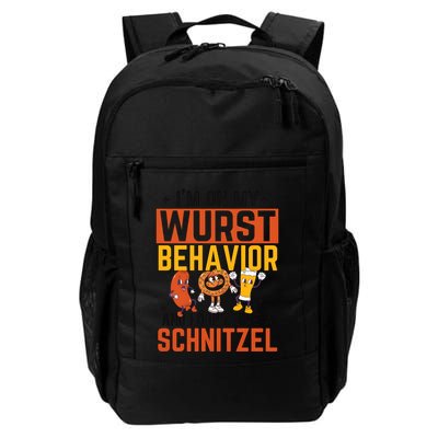 IM On My Wurst Behavior I DonT Give A Schnitzel Funny Oktoberfest Backpack