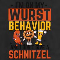 IM On My Wurst Behavior I DonT Give A Schnitzel Funny Oktoberfest 25L Jumbo Tote