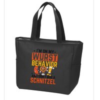 IM On My Wurst Behavior I DonT Give A Schnitzel Funny Oktoberfest Zip Tote Bag
