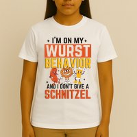 IM On My Wurst Behavior I DonT Give A Schnitzel Funny Oktoberfest T-Shirt