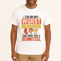 IM On My Wurst Behavior I DonT Give A Schnitzel Funny Oktoberfest Tall T-Shirt
