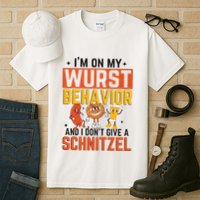 IM On My Wurst Behavior I DonT Give A Schnitzel Funny Oktoberfest Tall T-Shirt