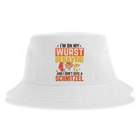 IM On My Wurst Behavior I DonT Give A Schnitzel Funny Oktoberfest Sustainable Bucket Hat