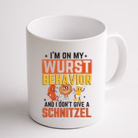 IM On My Wurst Behavior I DonT Give A Schnitzel Funny Oktoberfest Mug