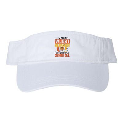IM On My Wurst Behavior I DonT Give A Schnitzel Funny Oktoberfest Visor