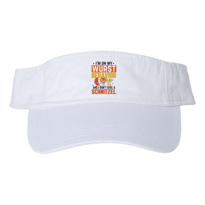 IM On My Wurst Behavior I DonT Give A Schnitzel Funny Oktoberfest Visor