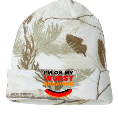 Im On My Wurst Behavior Funny German Oktoberfest Kati Licensed 12" Camo Beanie