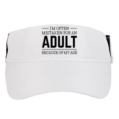Im Often Mistaken For An Adult Because Of My Age Funny Birthday Gift Adult Drive Performance Visor