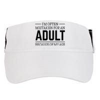 Im Often Mistaken For An Adult Because Of My Age Funny Birthday Gift Adult Drive Performance Visor