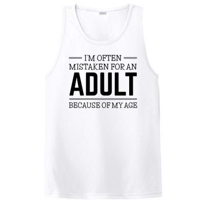 Im Often Mistaken For An Adult Because Of My Age Funny Birthday Gift PosiCharge Competitor Tank