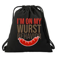 Im On My Wurst Behavior Oktoberfest Drawstring Bag