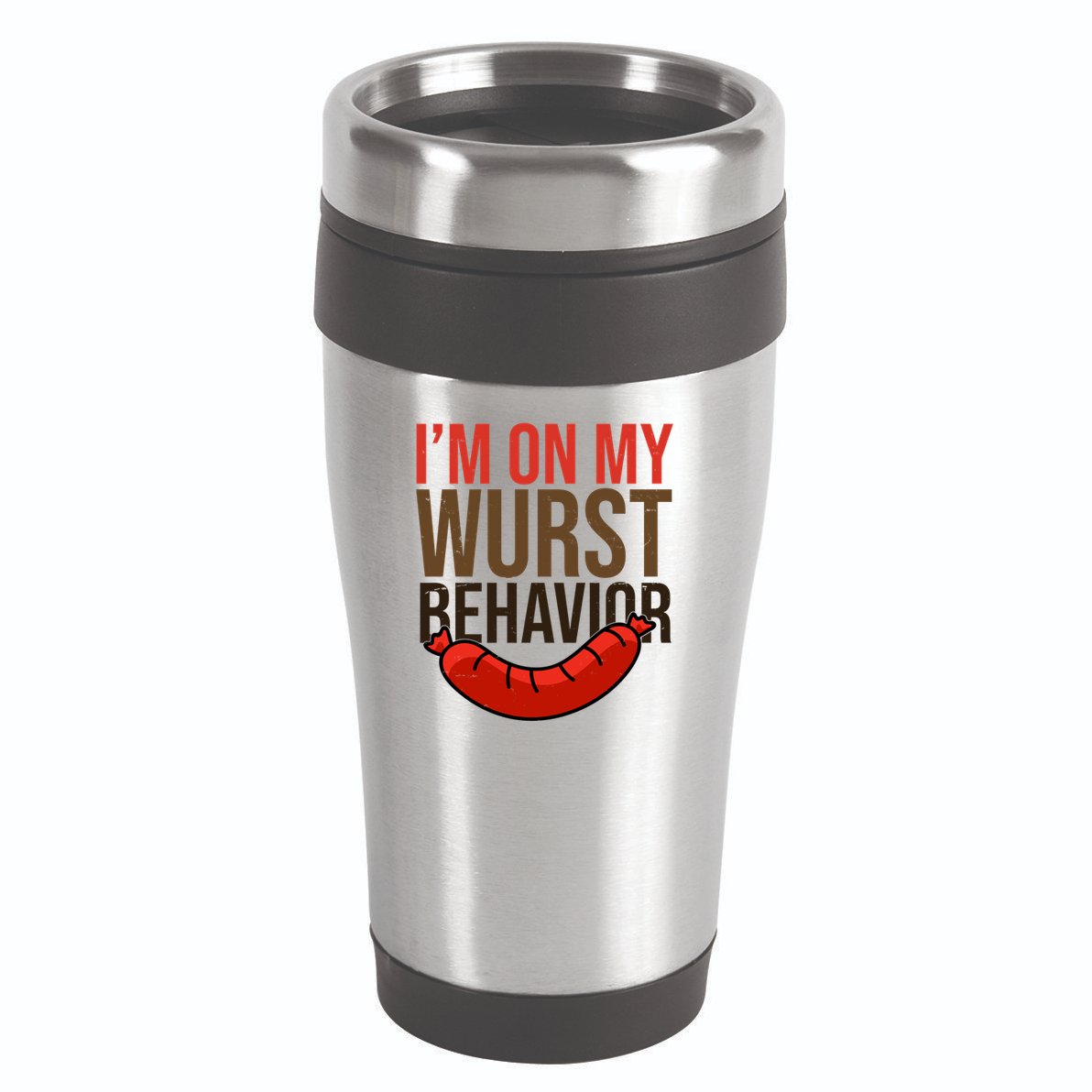 Im On My Wurst Behavior Oktoberfest 16oz Travel Tumbler