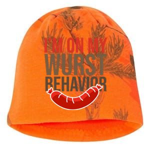 Im On My Wurst Behavior Oktoberfest Kati - Camo Knit Beanie