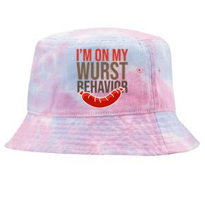 Im On My Wurst Behavior Oktoberfest Tie-Dyed Bucket Hat