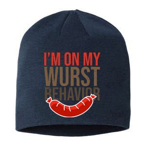 Im On My Wurst Behavior Oktoberfest Sustainable Beanie