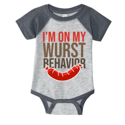 Im On My Wurst Behavior Oktoberfest Infant Baby Jersey Bodysuit