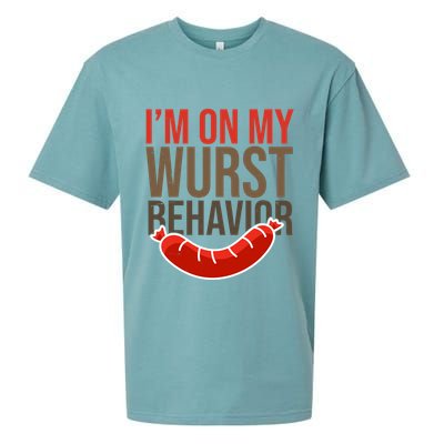 Im On My Wurst Behavior Oktoberfest Sueded Cloud Jersey T-Shirt