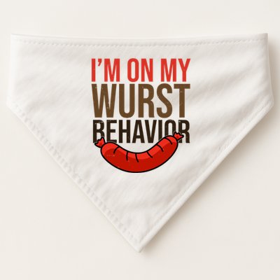 Im On My Wurst Behavior Oktoberfest USA-Made Doggie Bandana