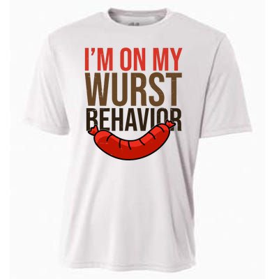 Im On My Wurst Behavior Oktoberfest Cooling Performance Crew T-Shirt