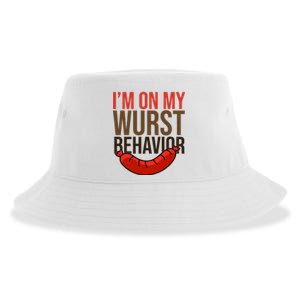 Im On My Wurst Behavior Oktoberfest Sustainable Bucket Hat